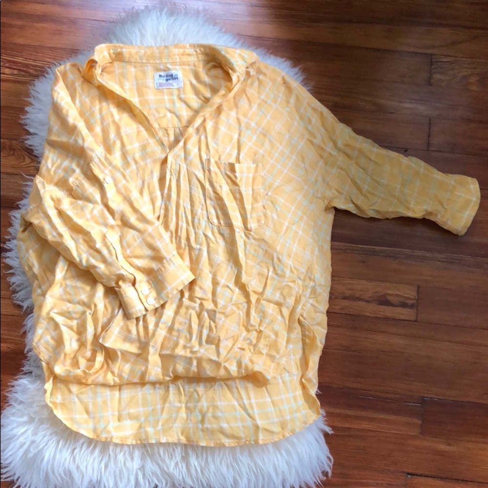 Anthropologie Criss Cross Wrap Shirt